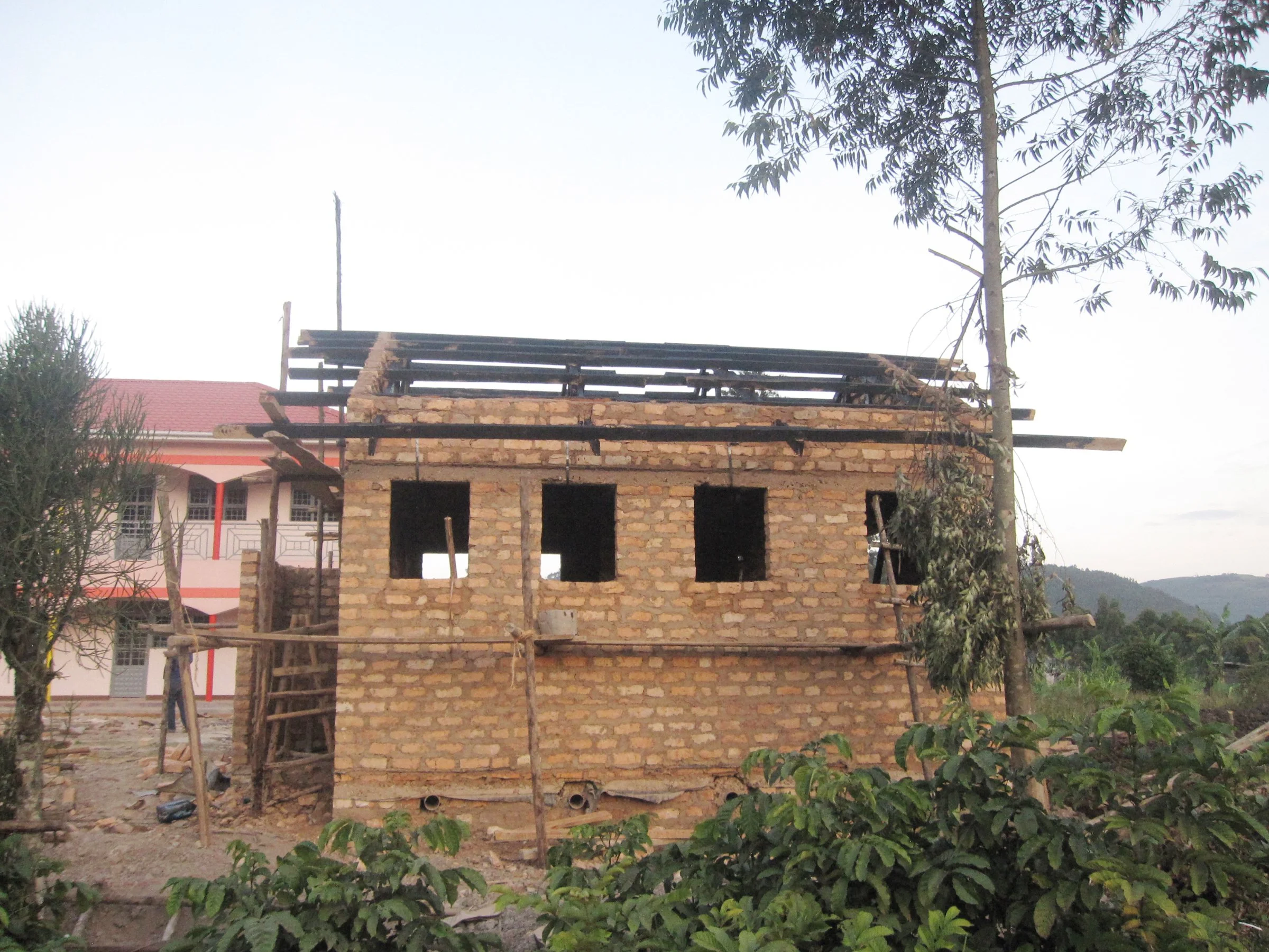  The construction crew at the Kabale Community Center and School have been busy laying down the foundation and building up the main structure of the sanitation facility. With work well underway, we expect one final update from Uganda as this project 