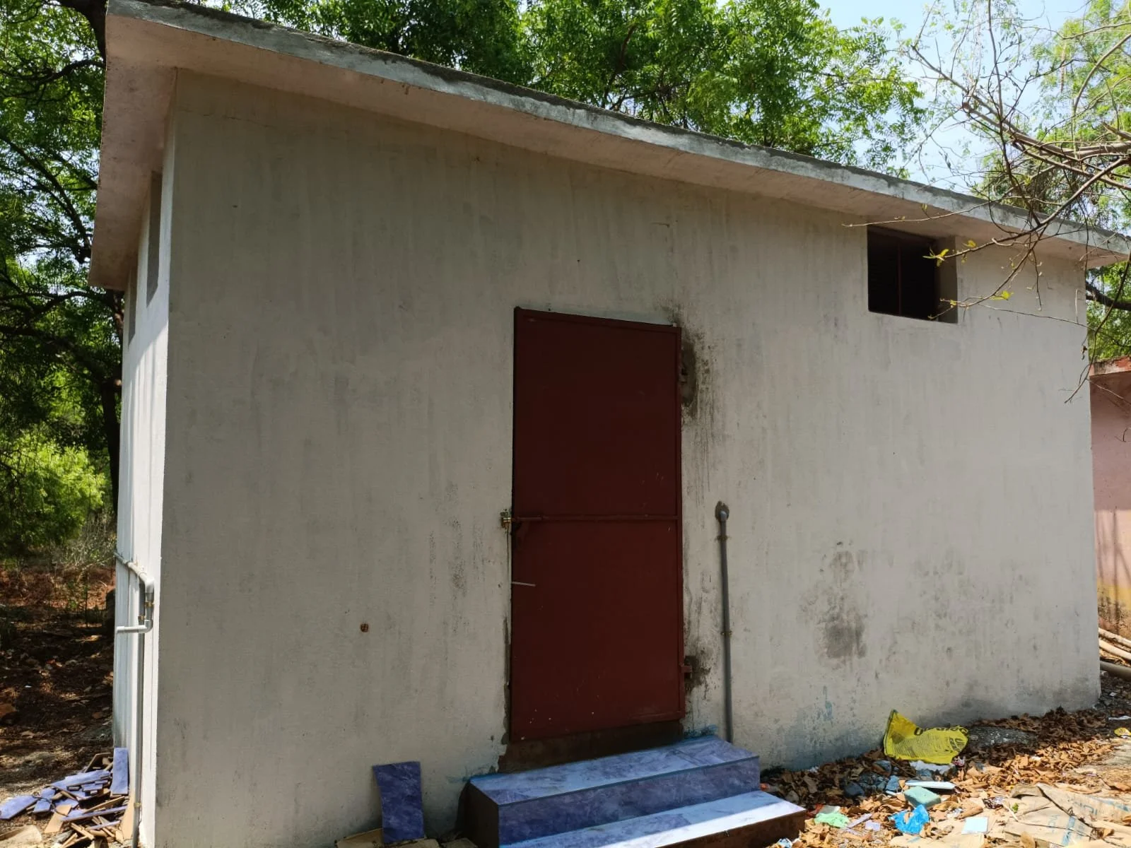  The exterior of the building. 