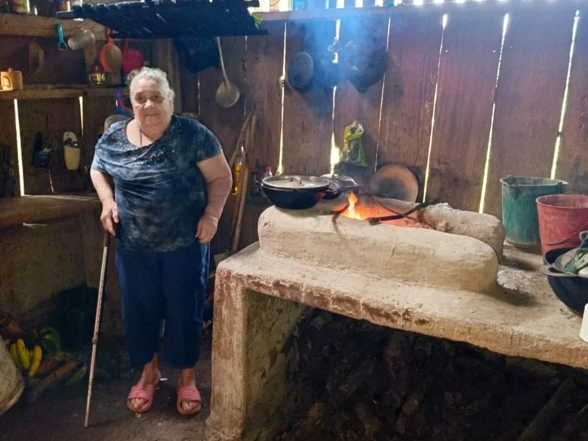  An example of an “open fire” style cooking stove, currently in the home of one of the families we will be helping. 