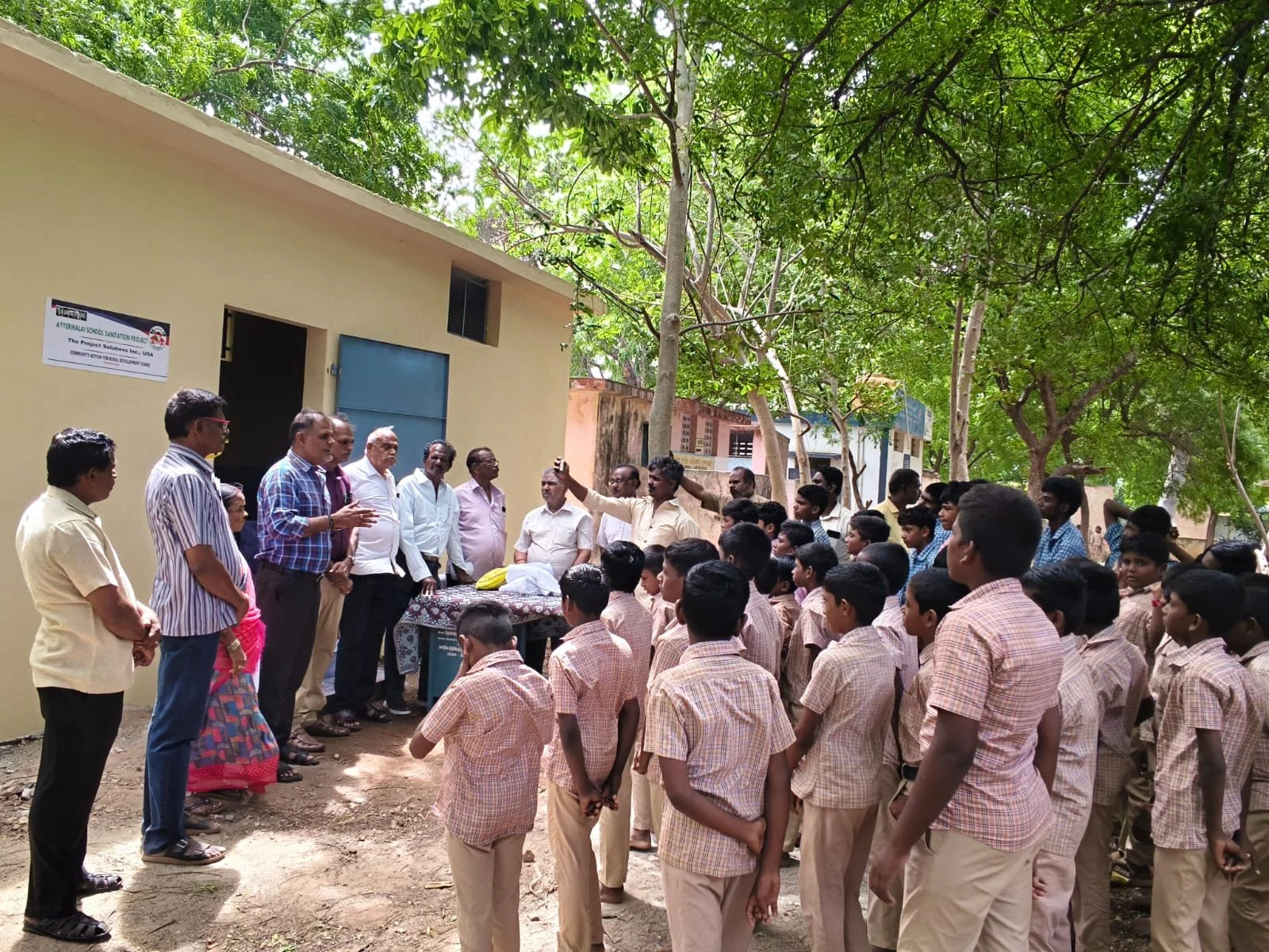 Opening of the new Ayyermalai toilet facility