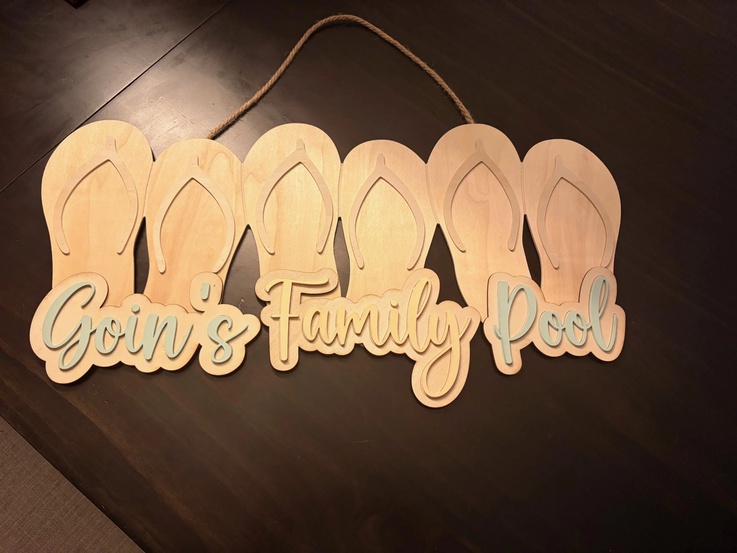 Custom 24" Wood and Acrylic Family Sign
