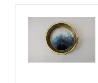 Handcrafted Coastal Wood & Resin Bowl