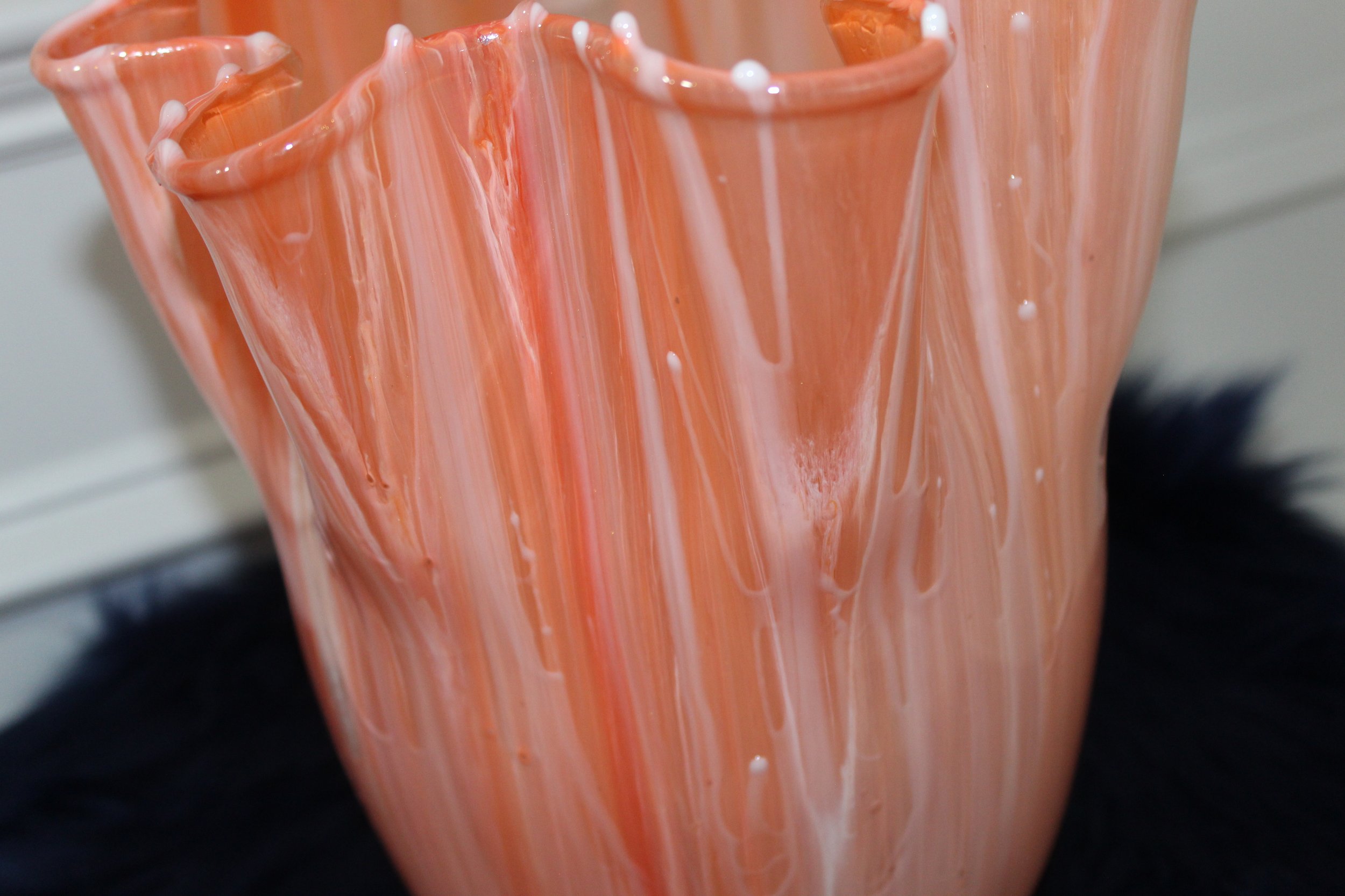 X-Large Coral Vase with Streaks of White3.JPG