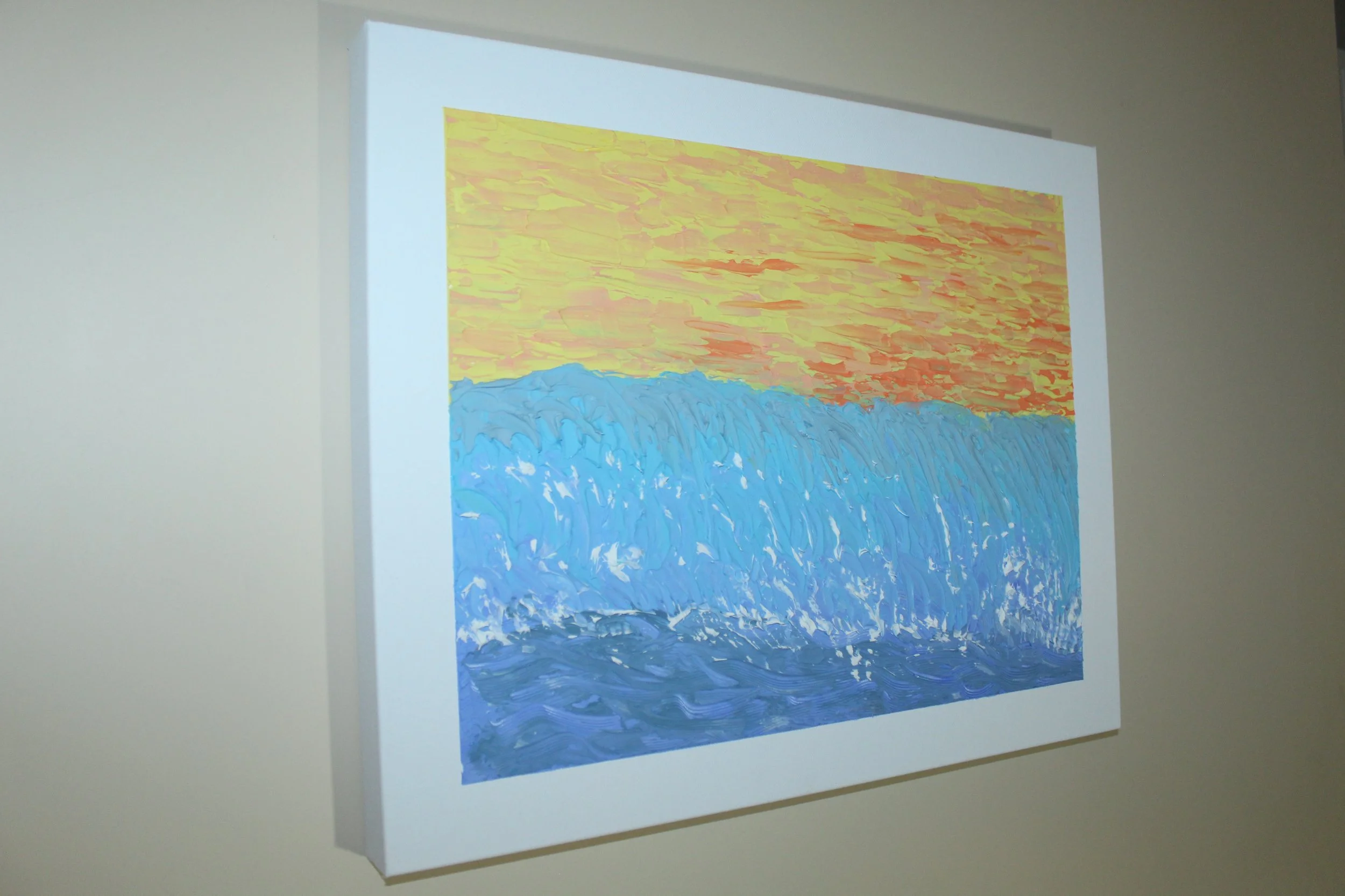 Golden Horizon Textured Ocean Wall Art.JPG