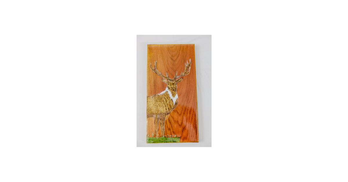 Wood-crafted Deer Panel