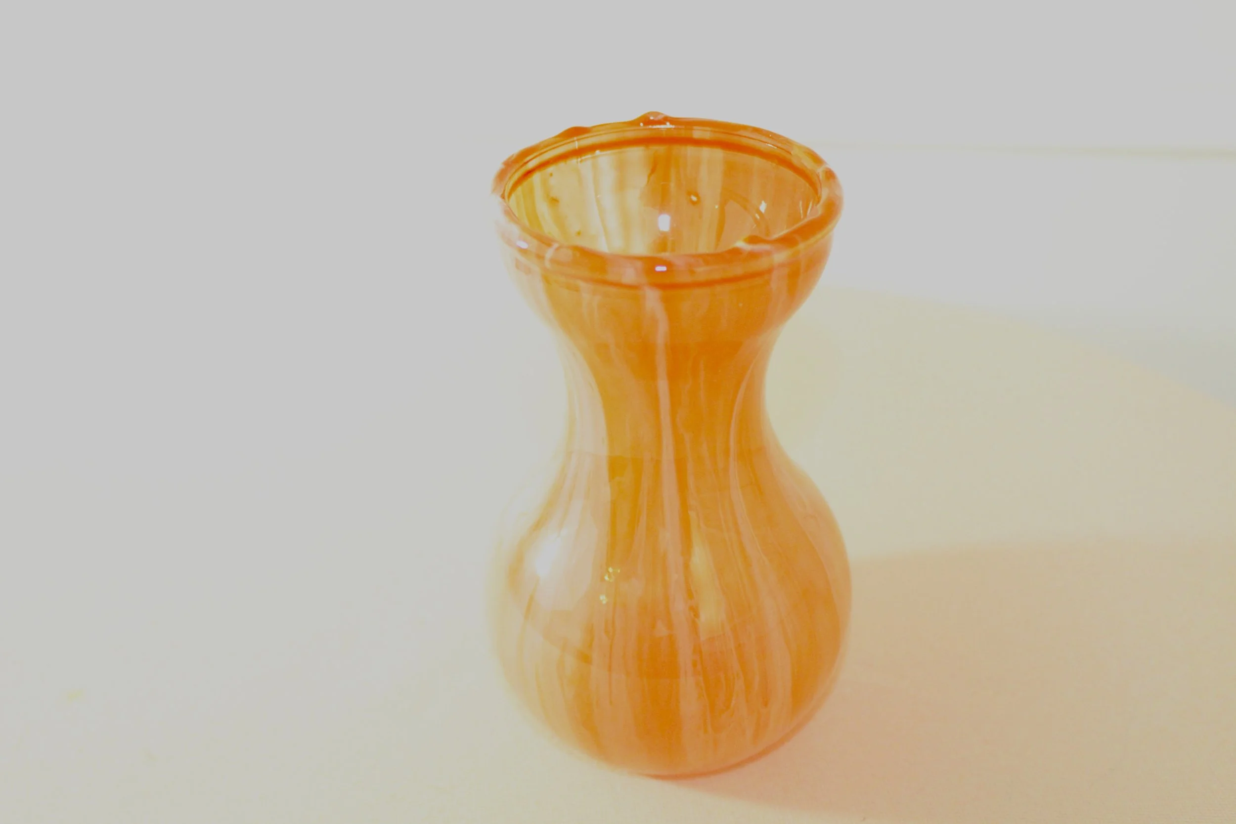 Golden Sunset Artisan Glass Vase.JPG