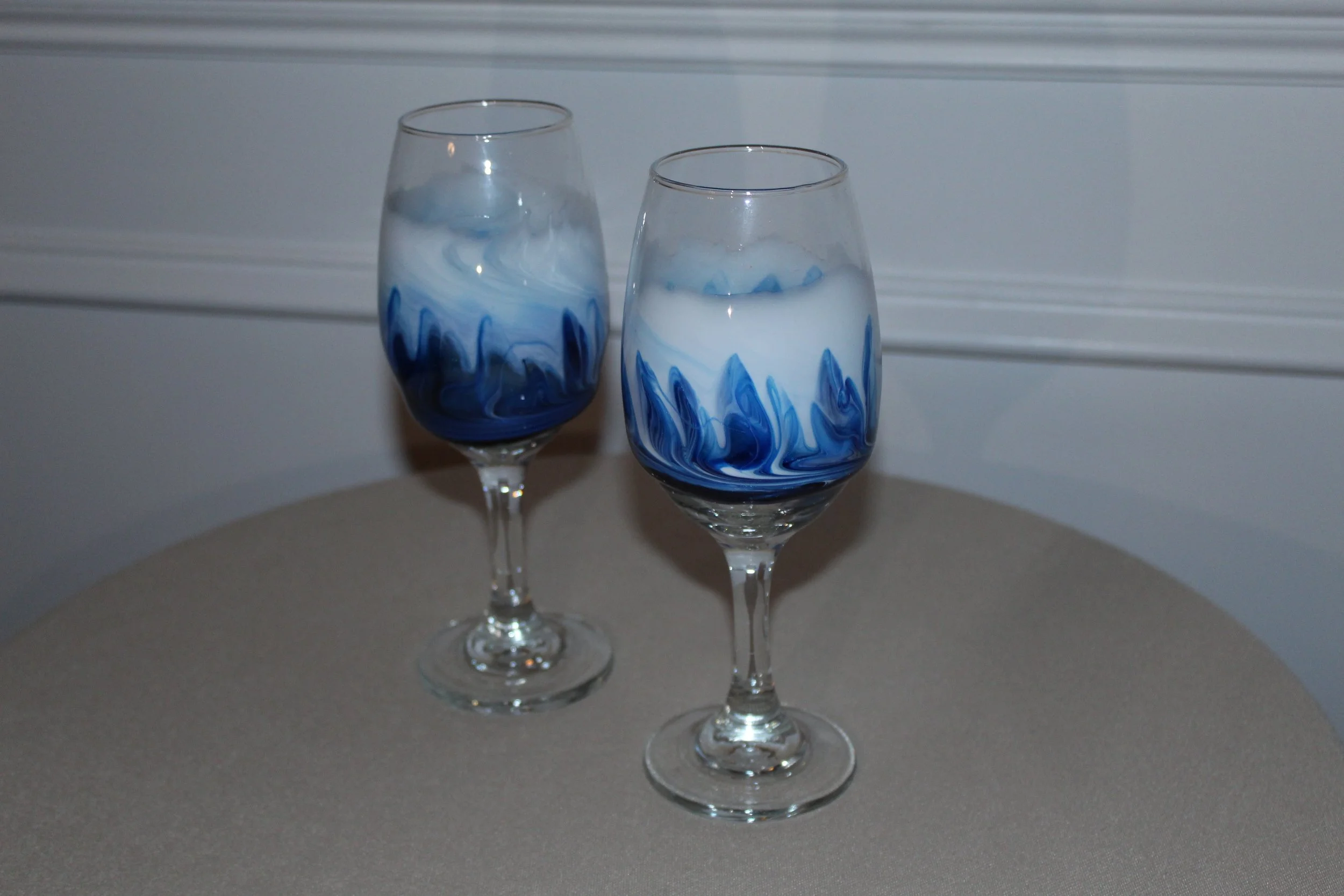 Ocean Wave Wine Glasses