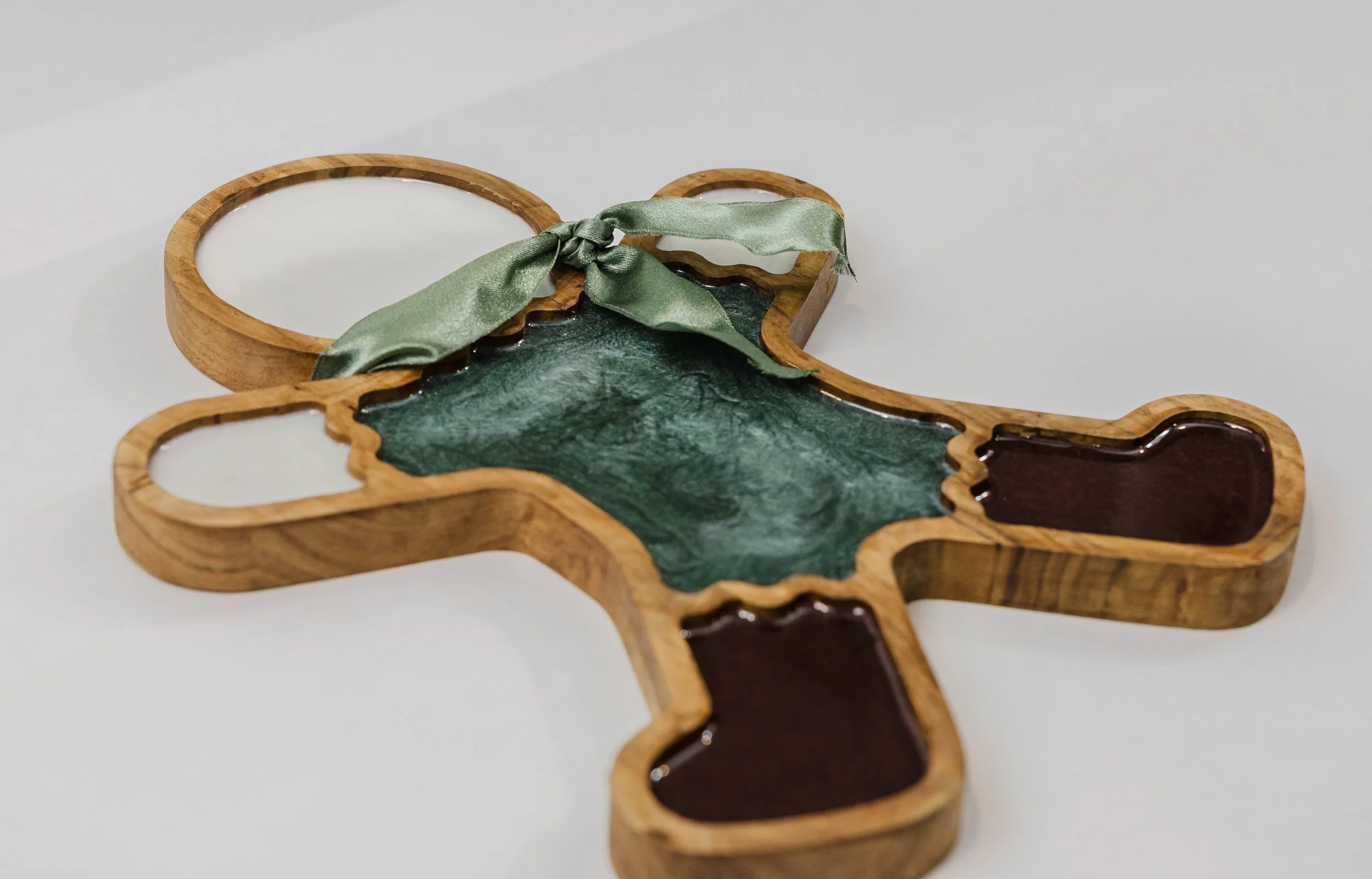 Charming Gingerbread Serving Board - Red, White, and Green