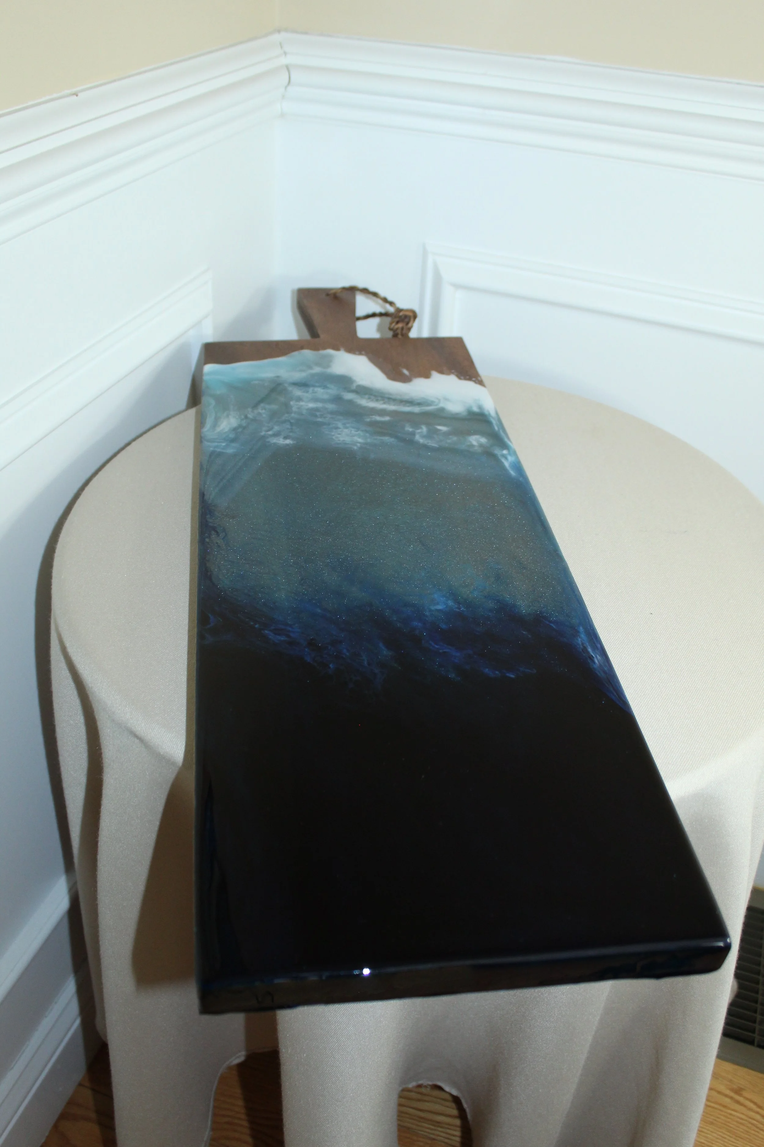 Extra Large Dark Solid Wood Charcuterie Board