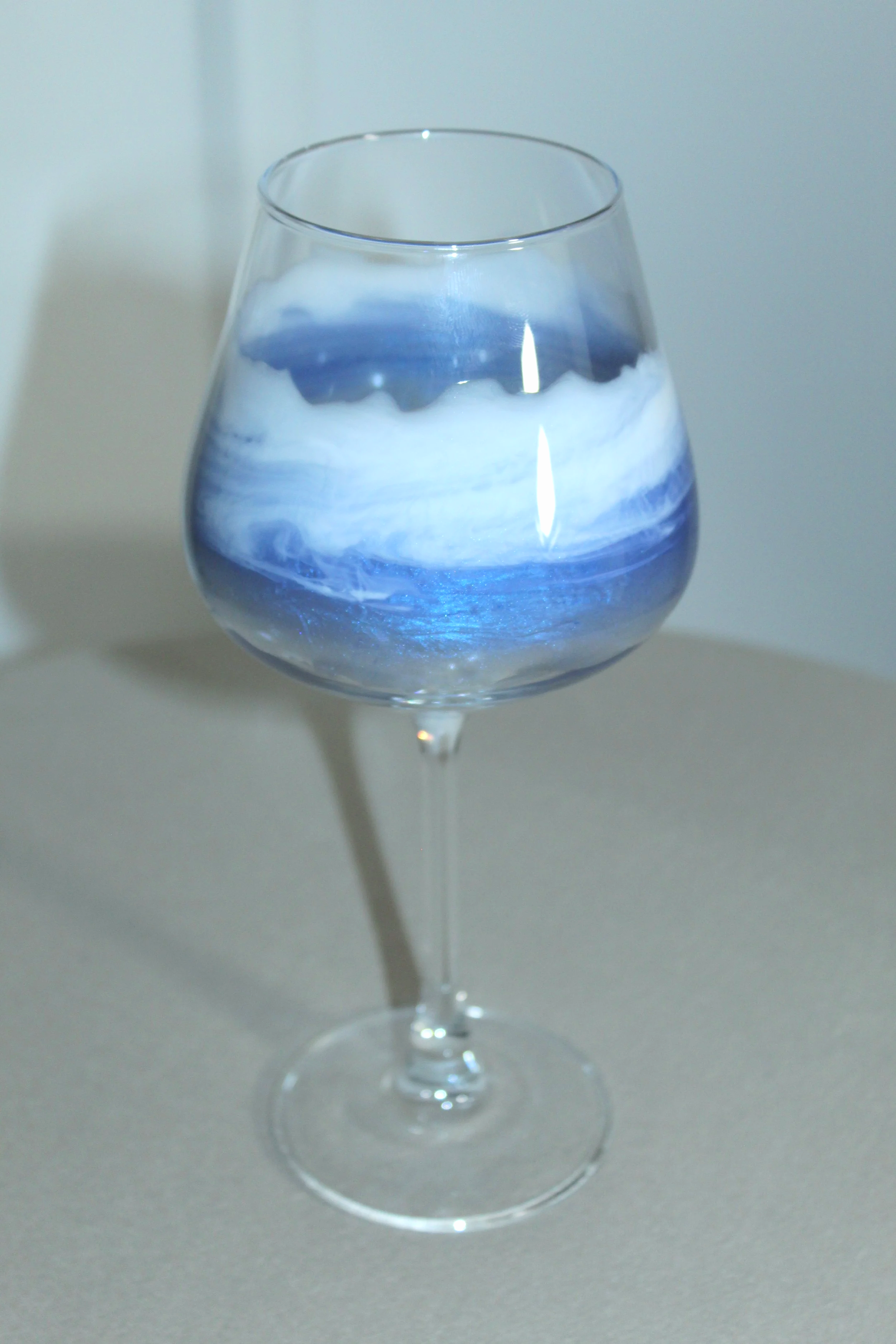 Ocean Wave Red Wine Glass