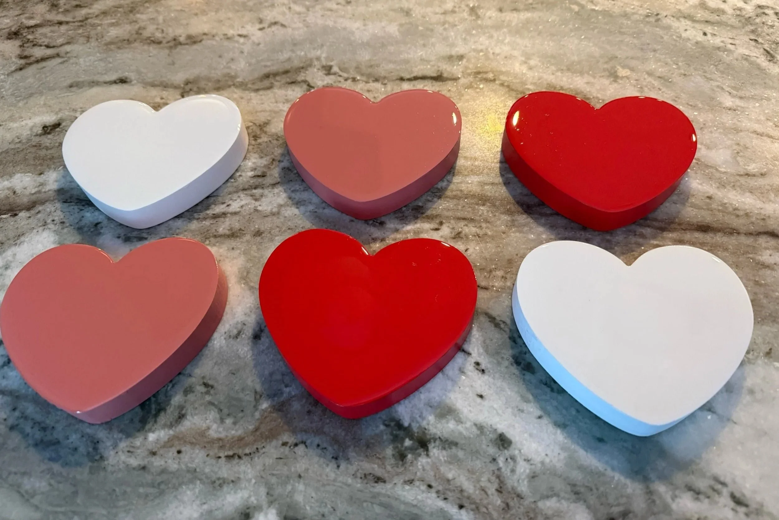 Solid Color Heart 💕 Coasters