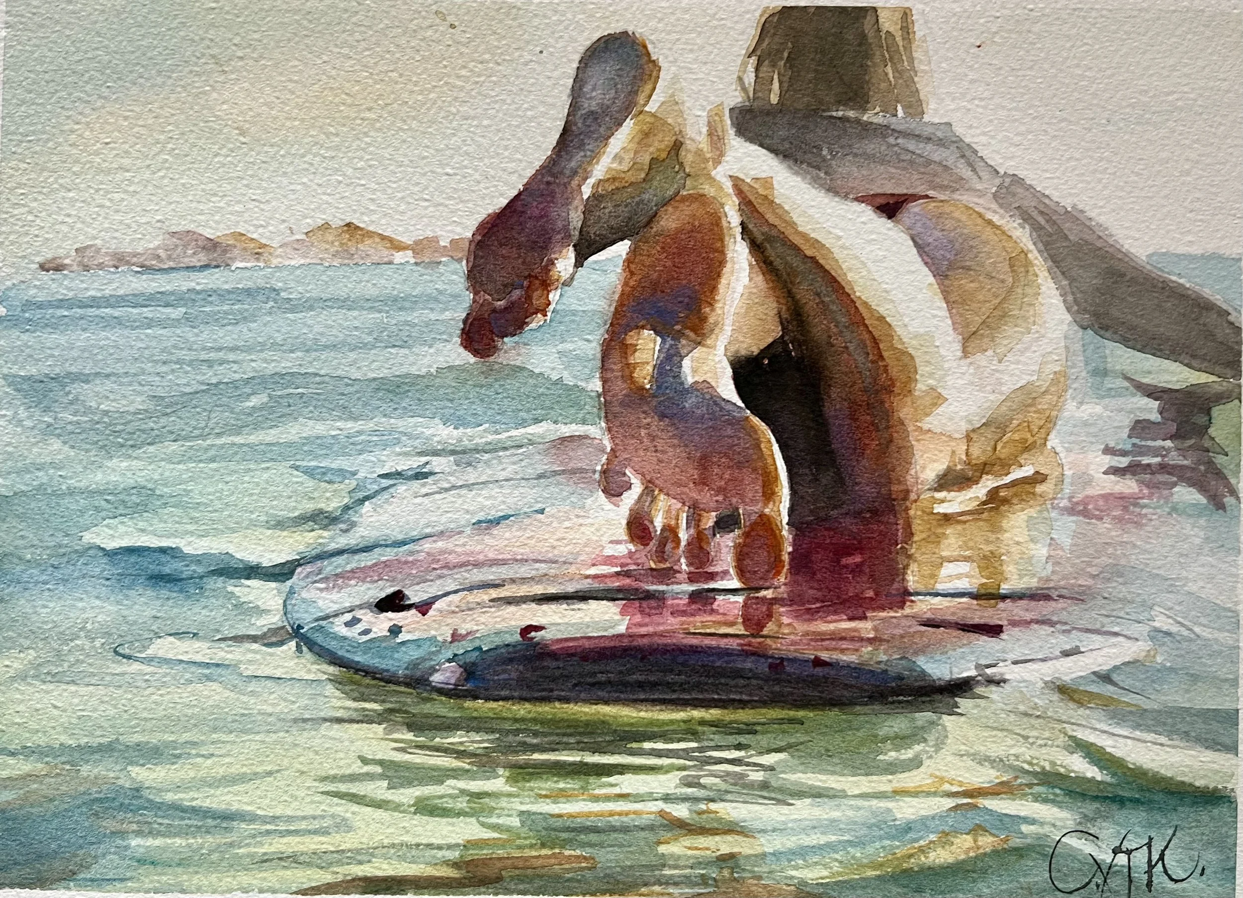 Digigraphie d'aquarelle - Vague à l'âme