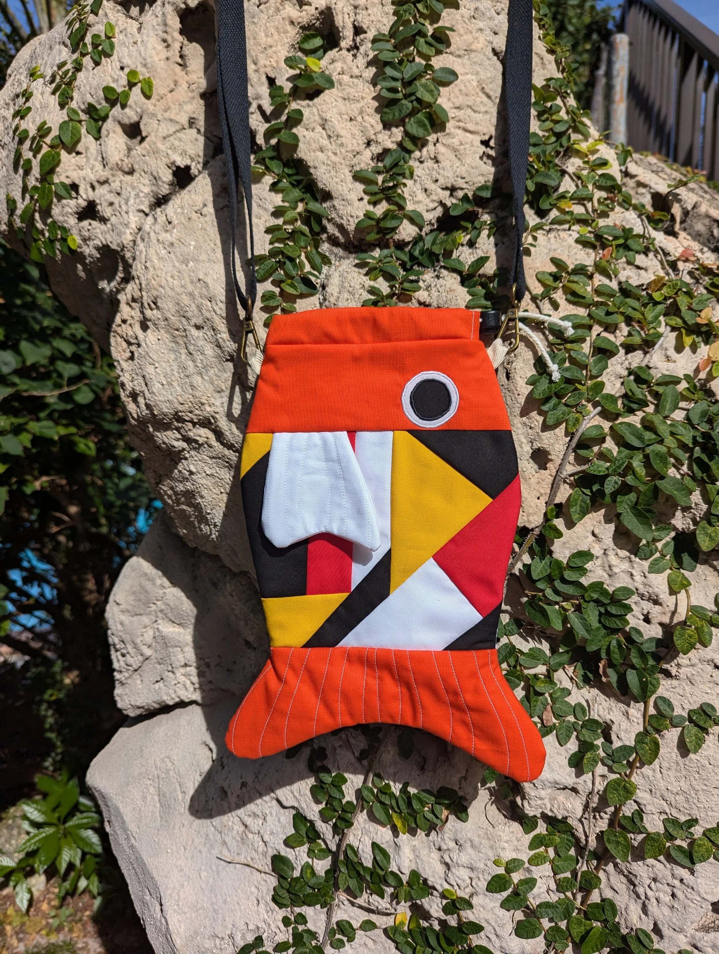 Bright Orange Koi Fish Bag PLUS