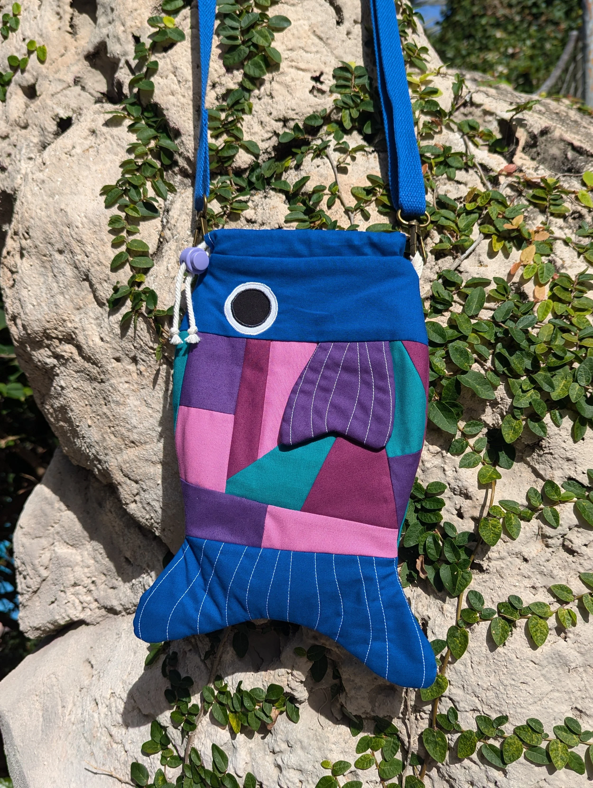 Blue and Purple Fish Bag PLUS