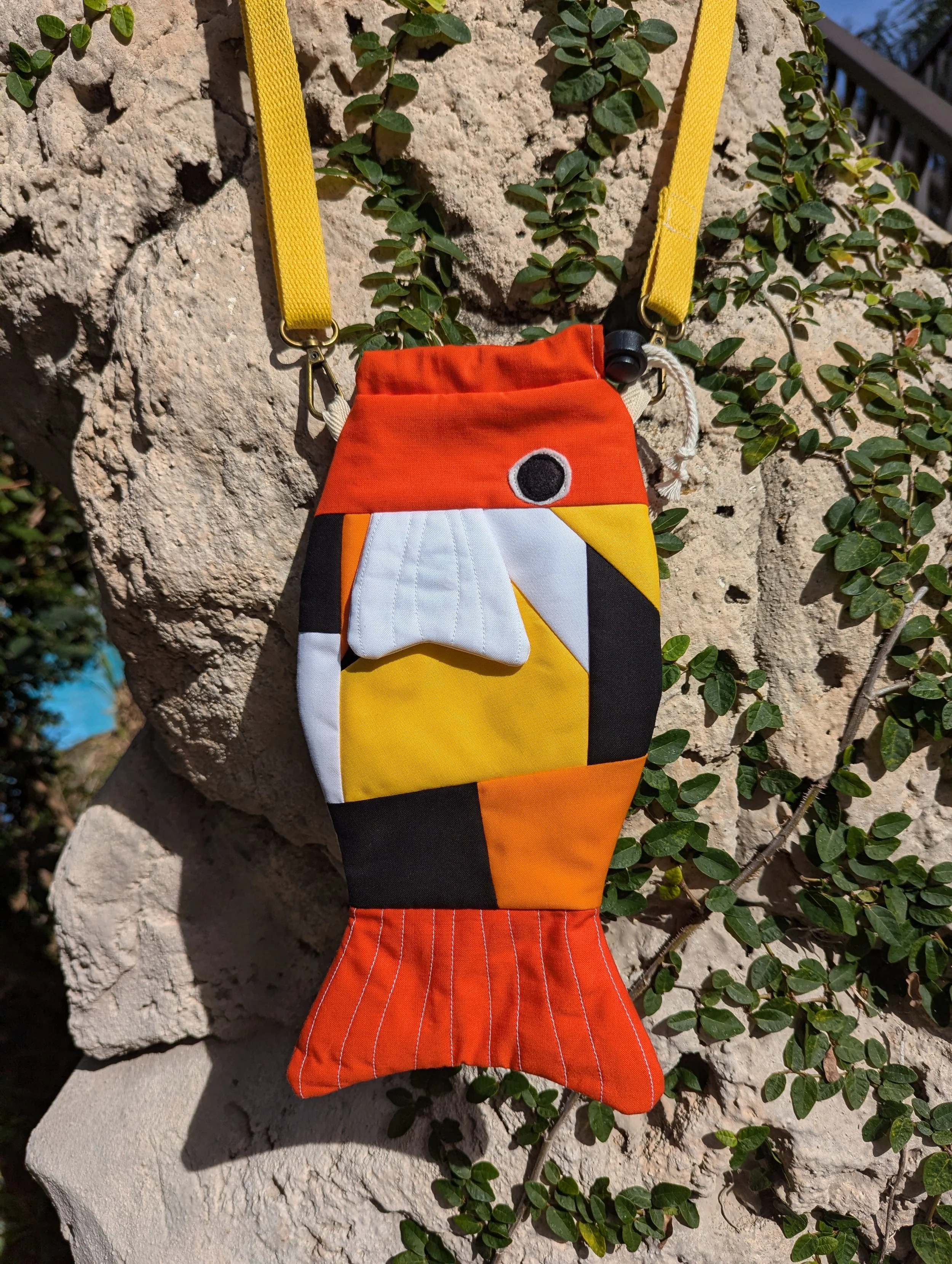 Bright Orange Koi Fish Bag