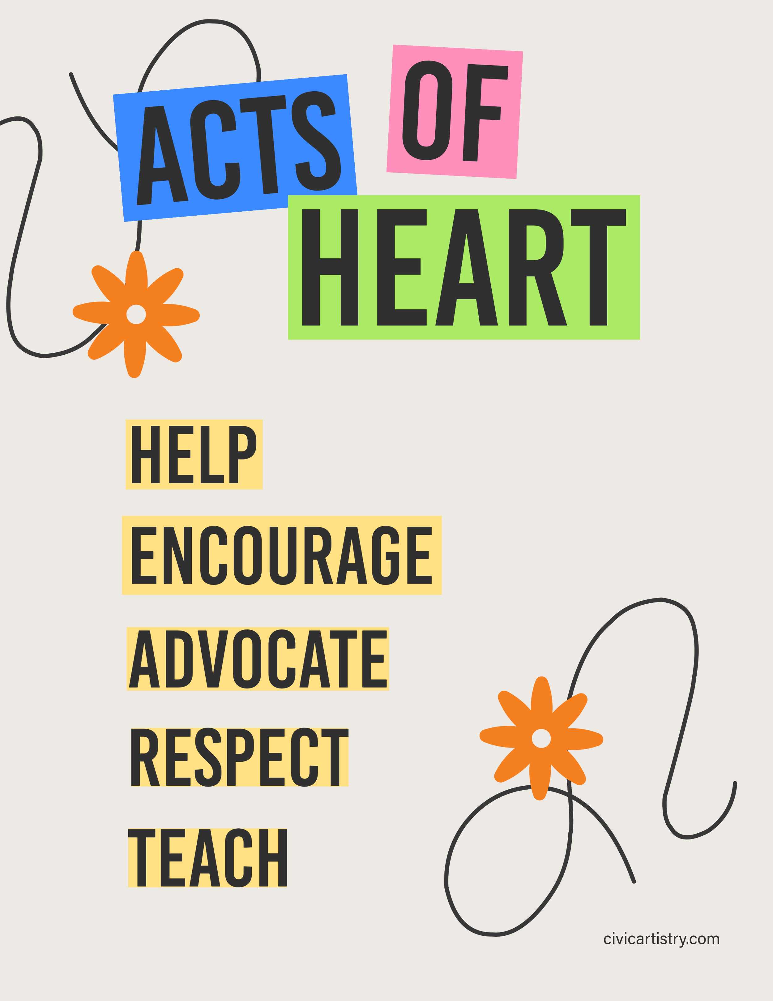 Acts of HEART 8.5 x 11 poster