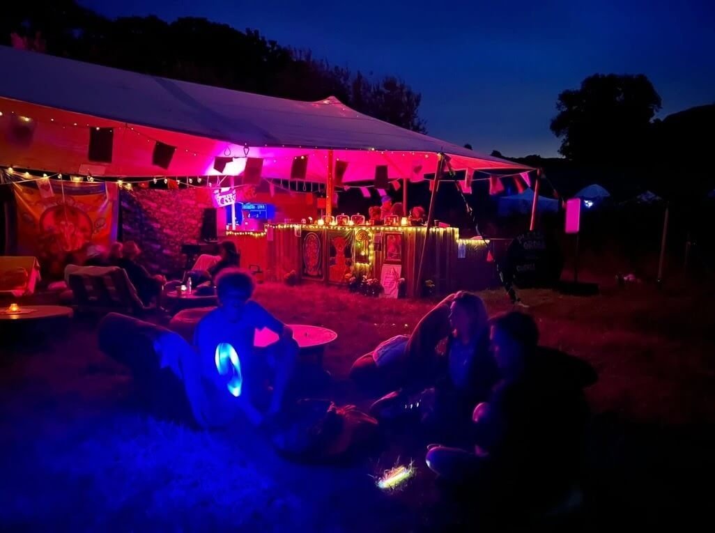 Sounds Beautiful Festival, Gaunts House, Dorset, night time.jpg