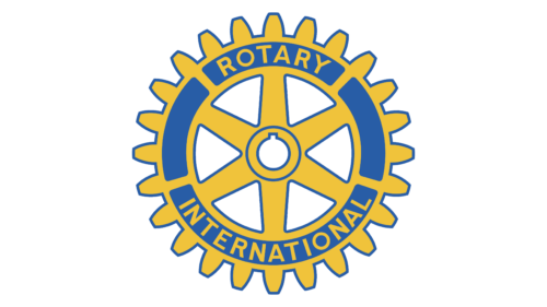 Rotary International logo with a blue and gold gear design and the words 'Rotary International' around the gear. Sonoma Rotary Club Logo