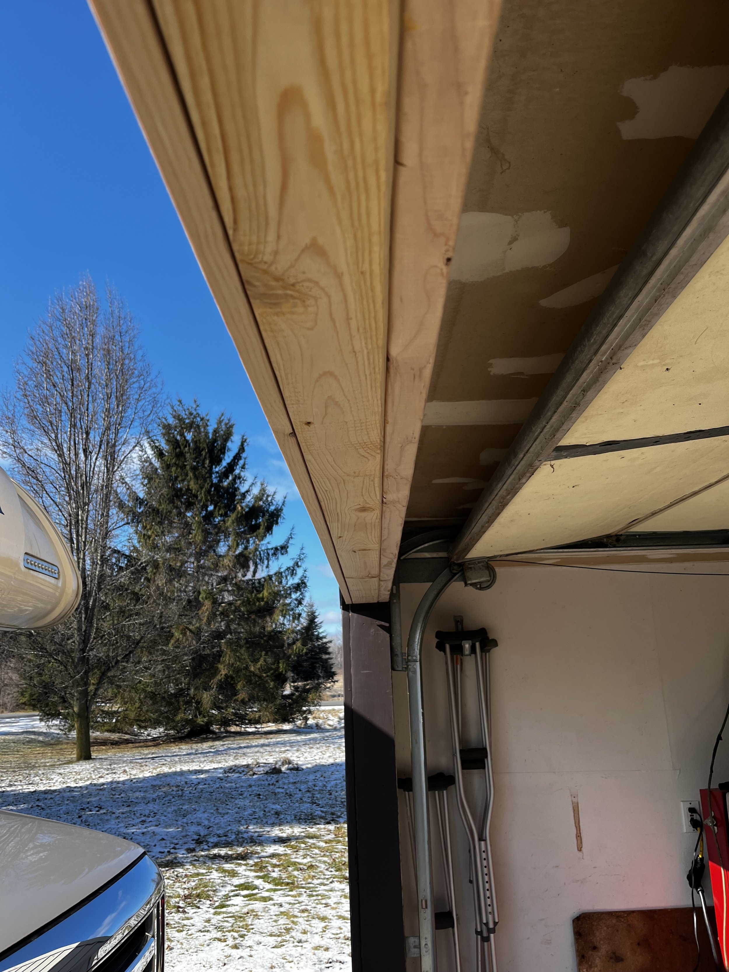 Custom Garage Door Header Framing in Midland, Michigan by Lowe Maintenance LLC