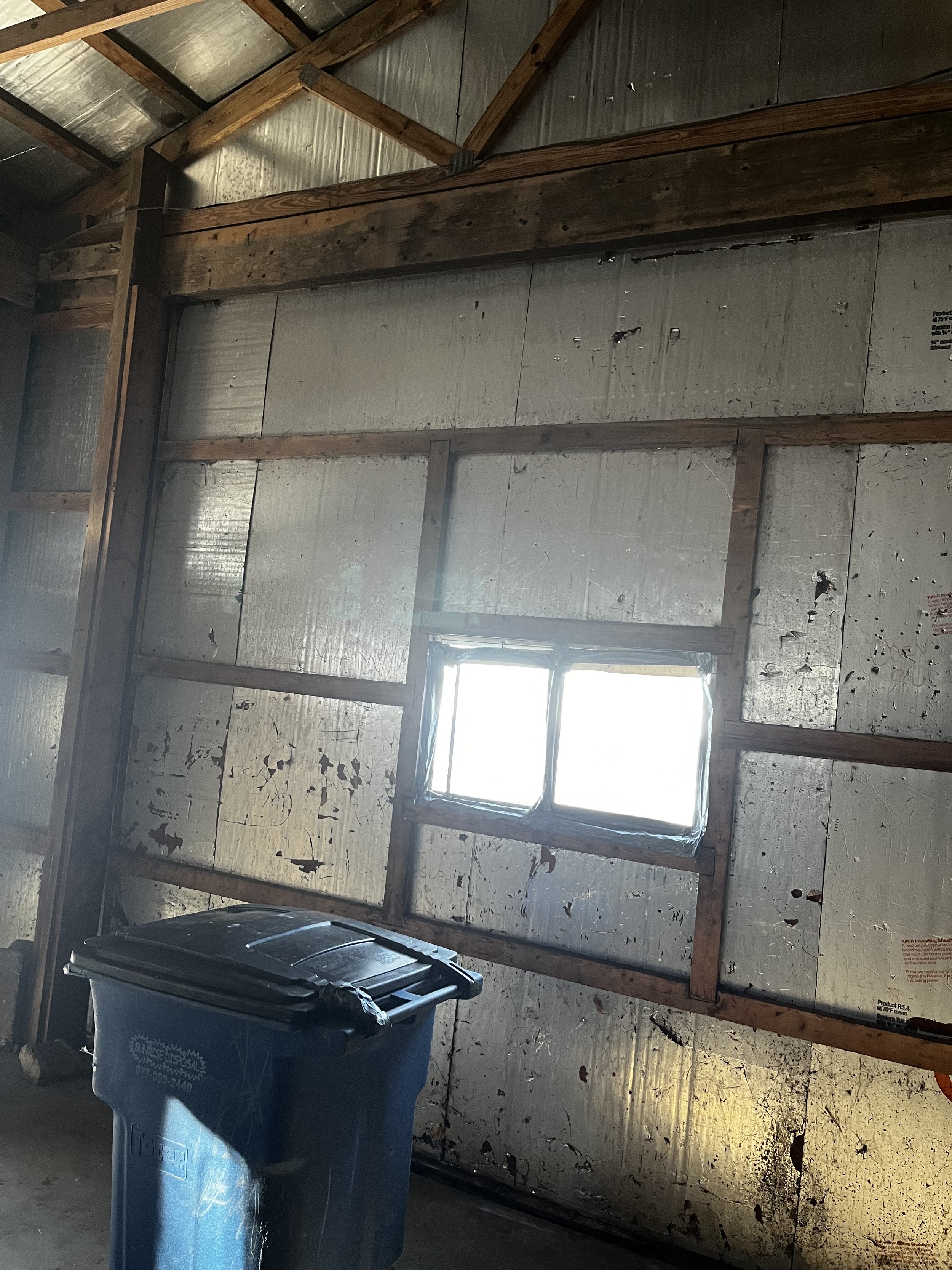 Custom Framing for Pole Barn Garage Door in Tawas, Michigan by Lowe Maintenance LLC