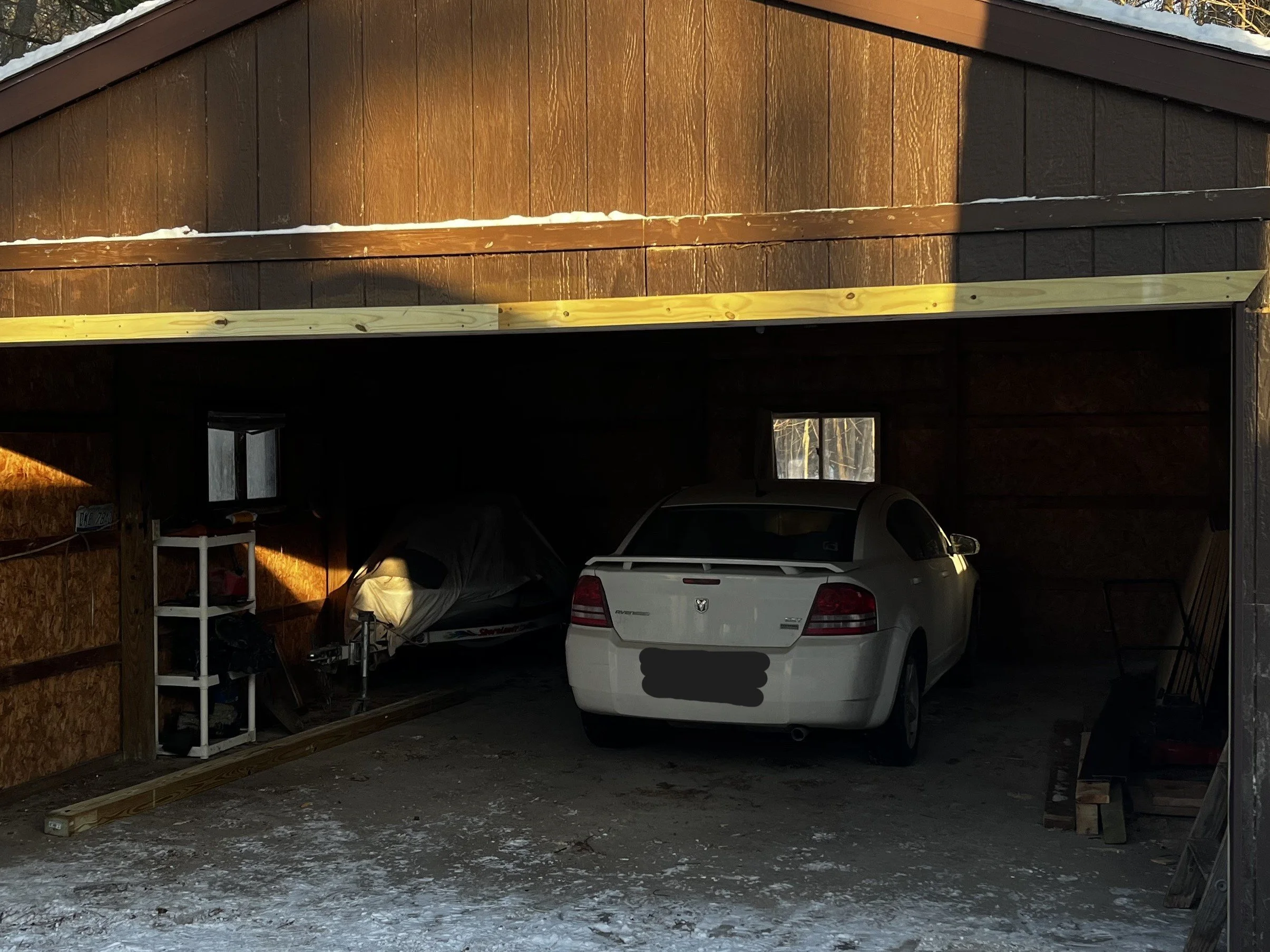 Custom Framing for Garage Door in Tawas, Michigan by Lowe Maintenance LLC