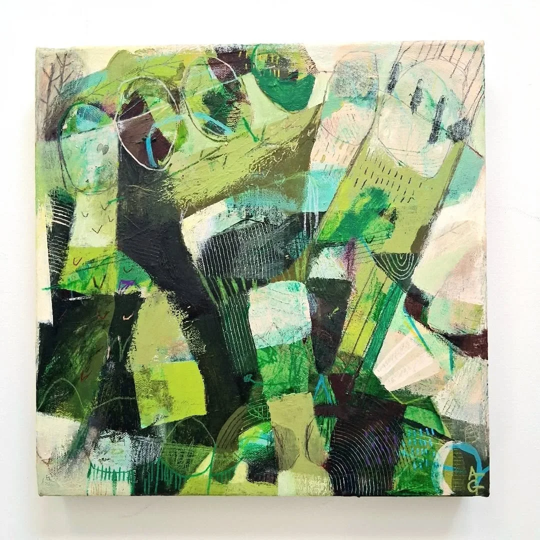 New artwork!

I've been working on a bunch of 12x12 lately.
I want to have a nice selection of small works to have for my upcoming shows.

And I'm learning that squares are not my friends!

My art brain can not figure out how to create a composition 