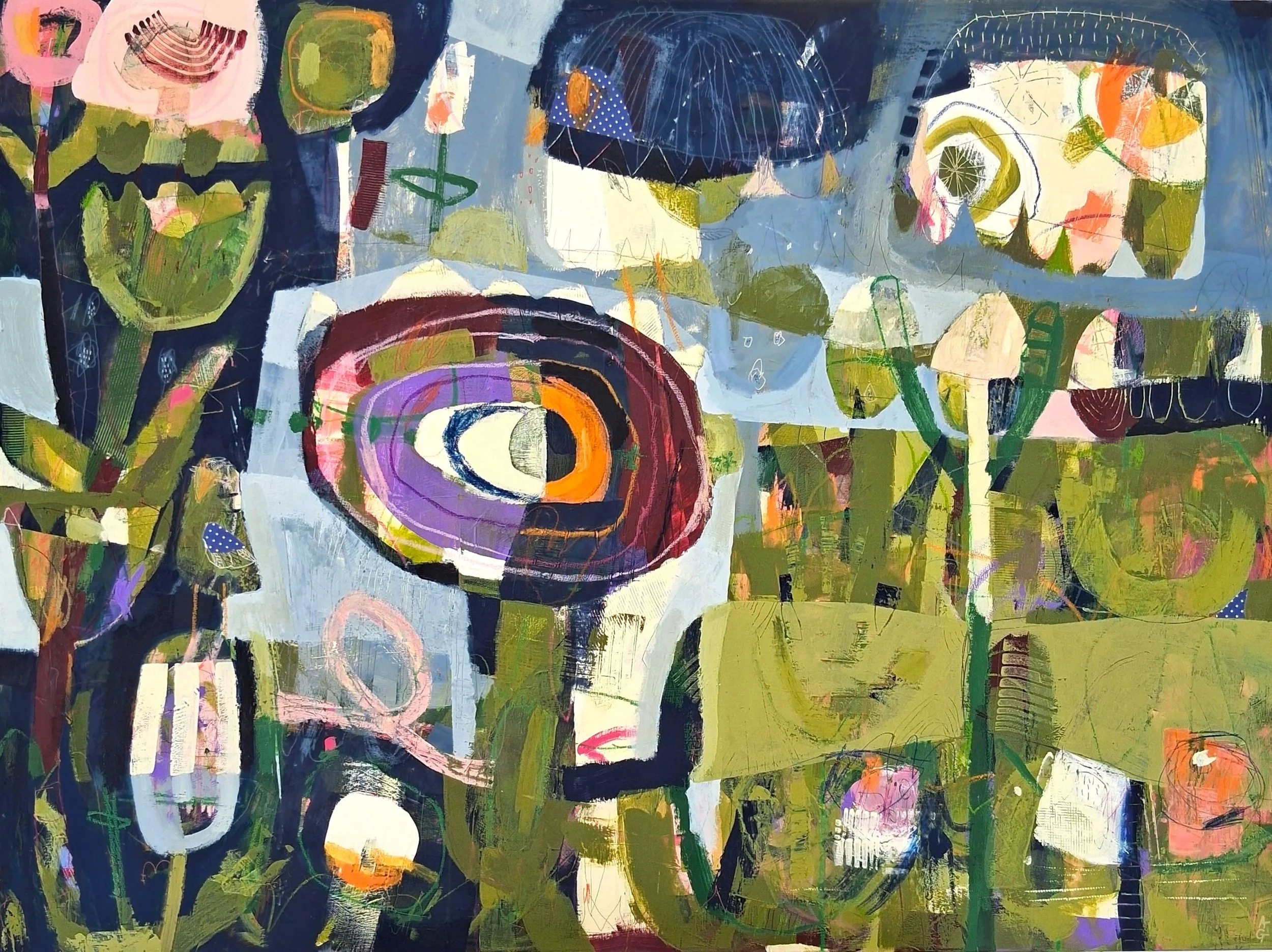 Anik Gagnon Artr-Regards sur le jardin-View on the garden-Abstract botanical-flowers-expressive.jpg