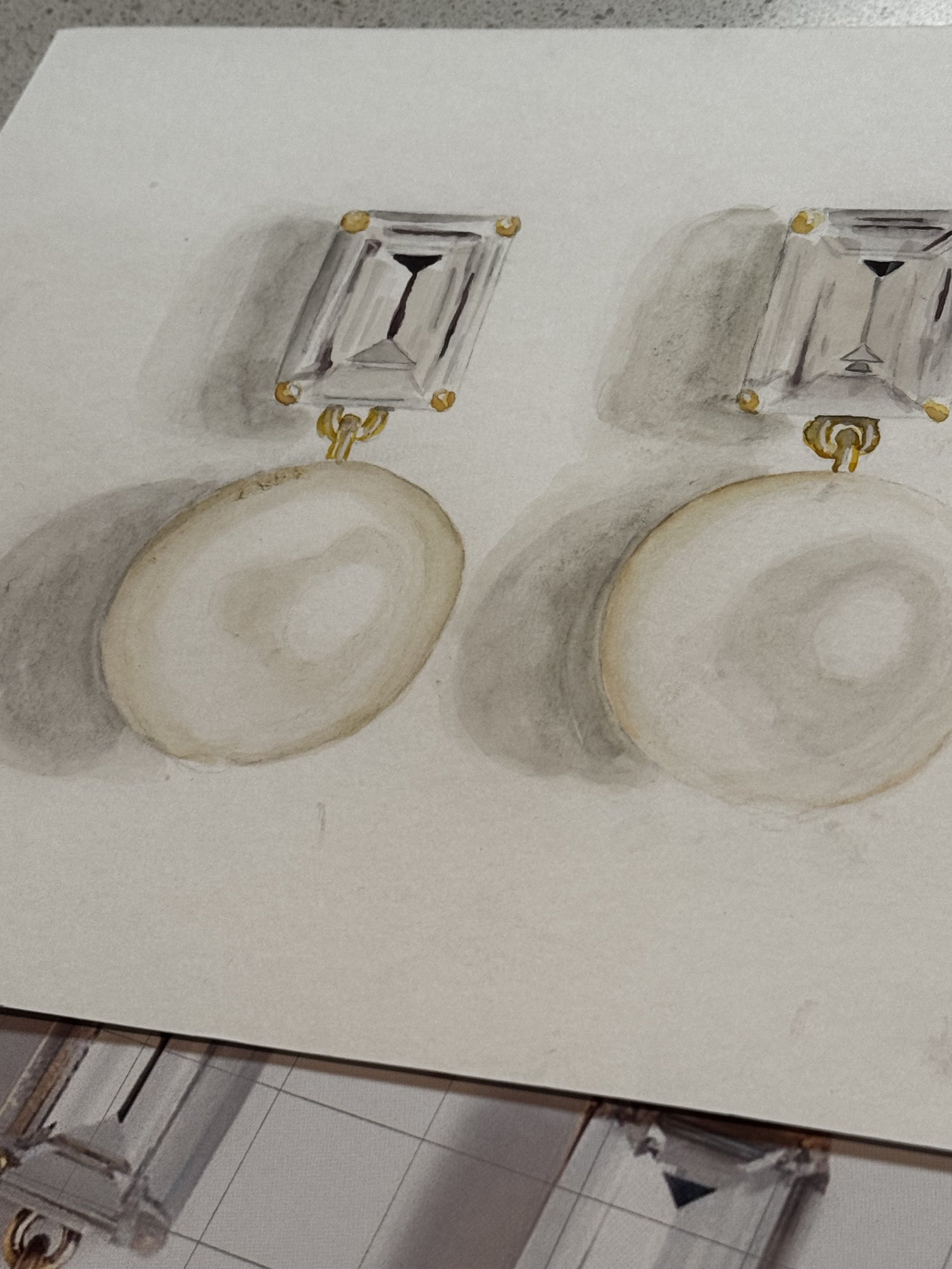 PEARL EARRINGS ILLUSTRATION