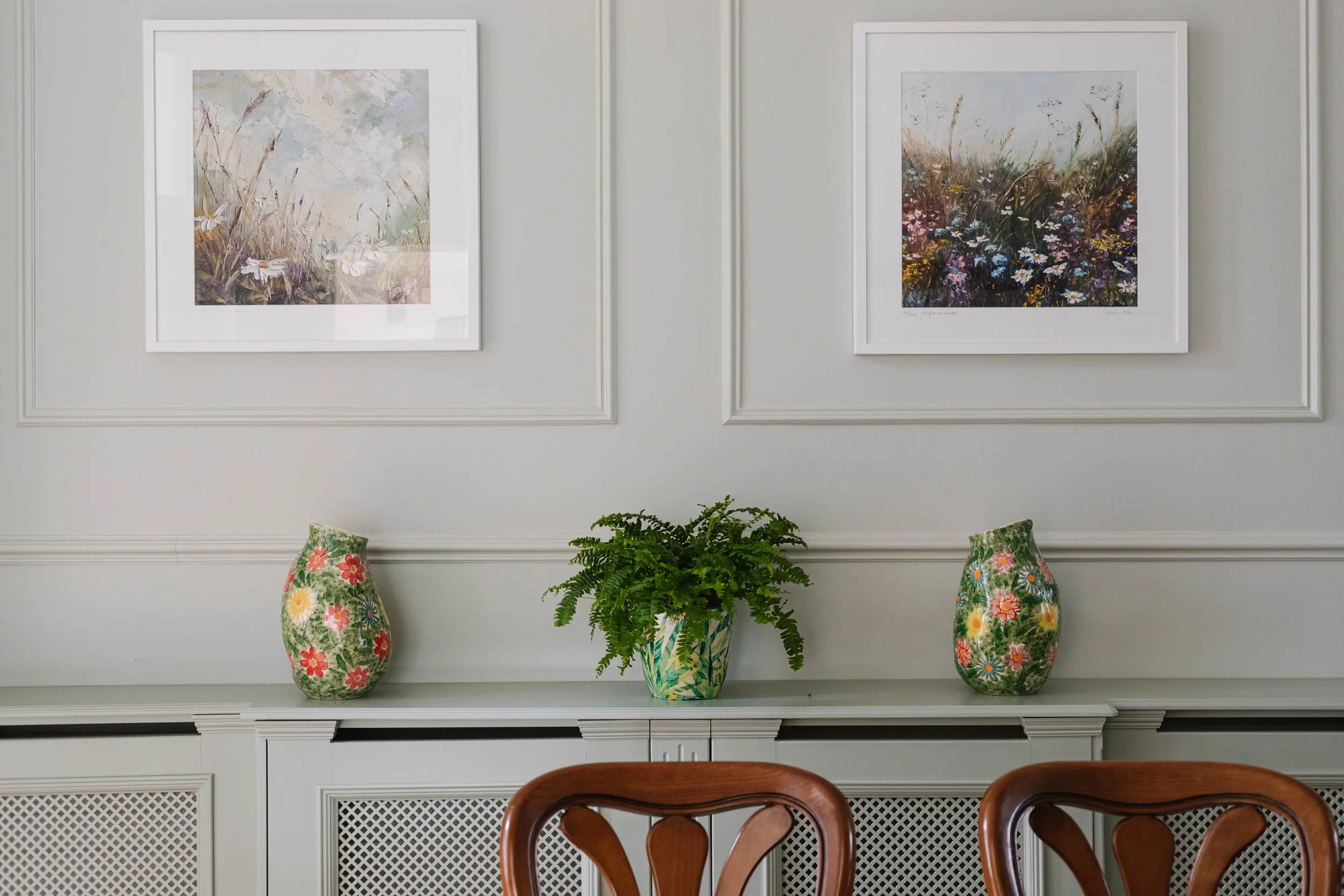 Dinging room custom wall moldings