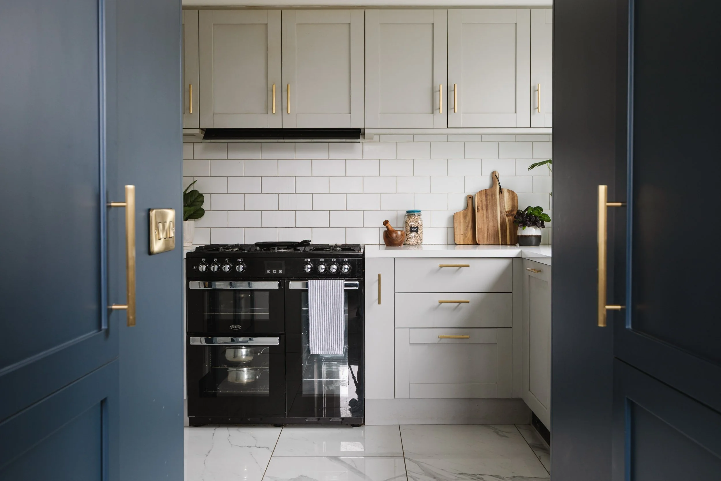 Custom concealed working kitchen