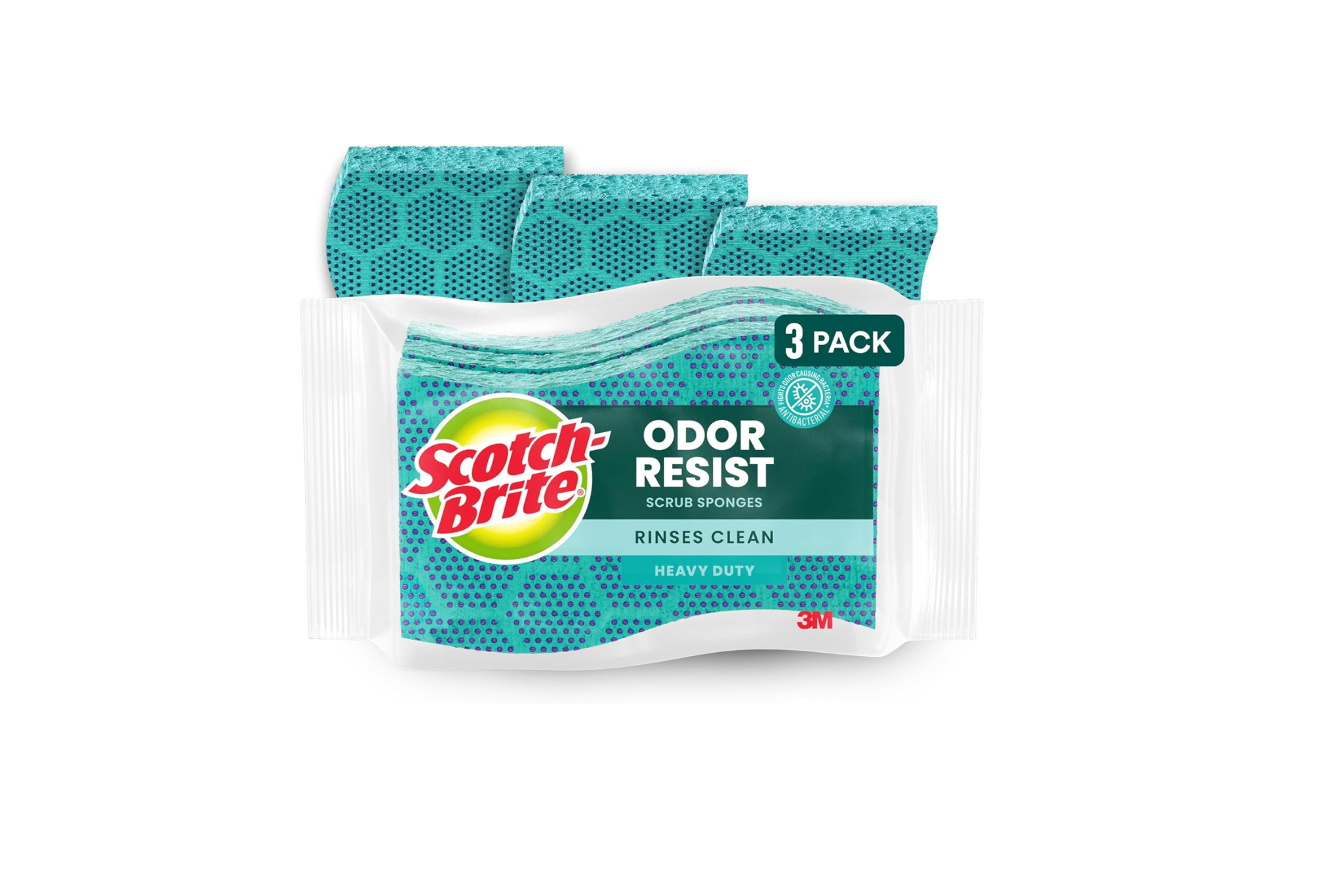 Scotch-Brite Odor Resist Heavy Duty Scrub Sponge (3-Pack)