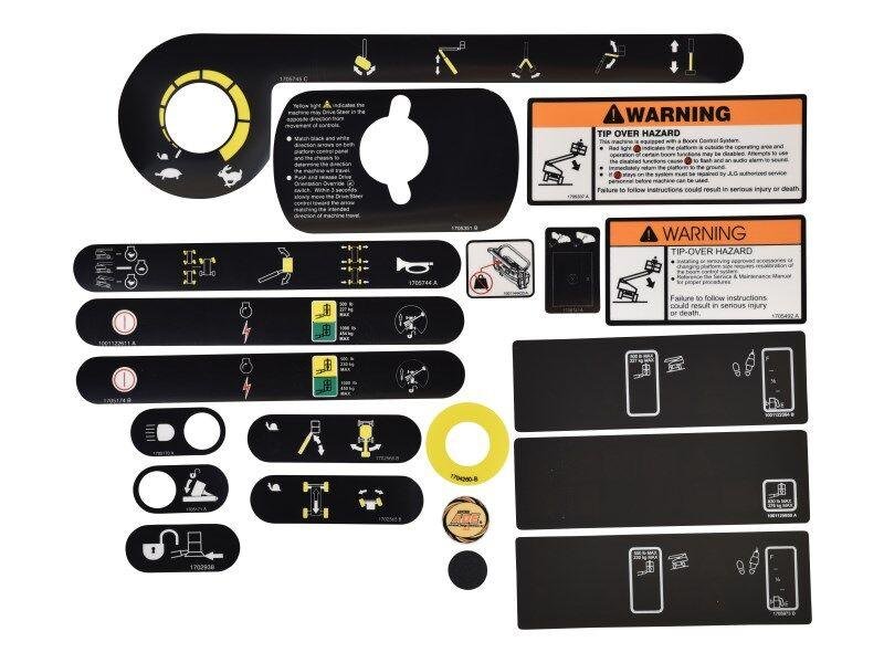Etiquetas de seguridad, calcomanías y diagramas de operación para manlifts en Ecuador. Repuestos originales y señalética certificada para marcas JLG, Genie, Skyjack y Haulotte a nivel nacional. Soporte técnico para mantenimiento y certificación de pl