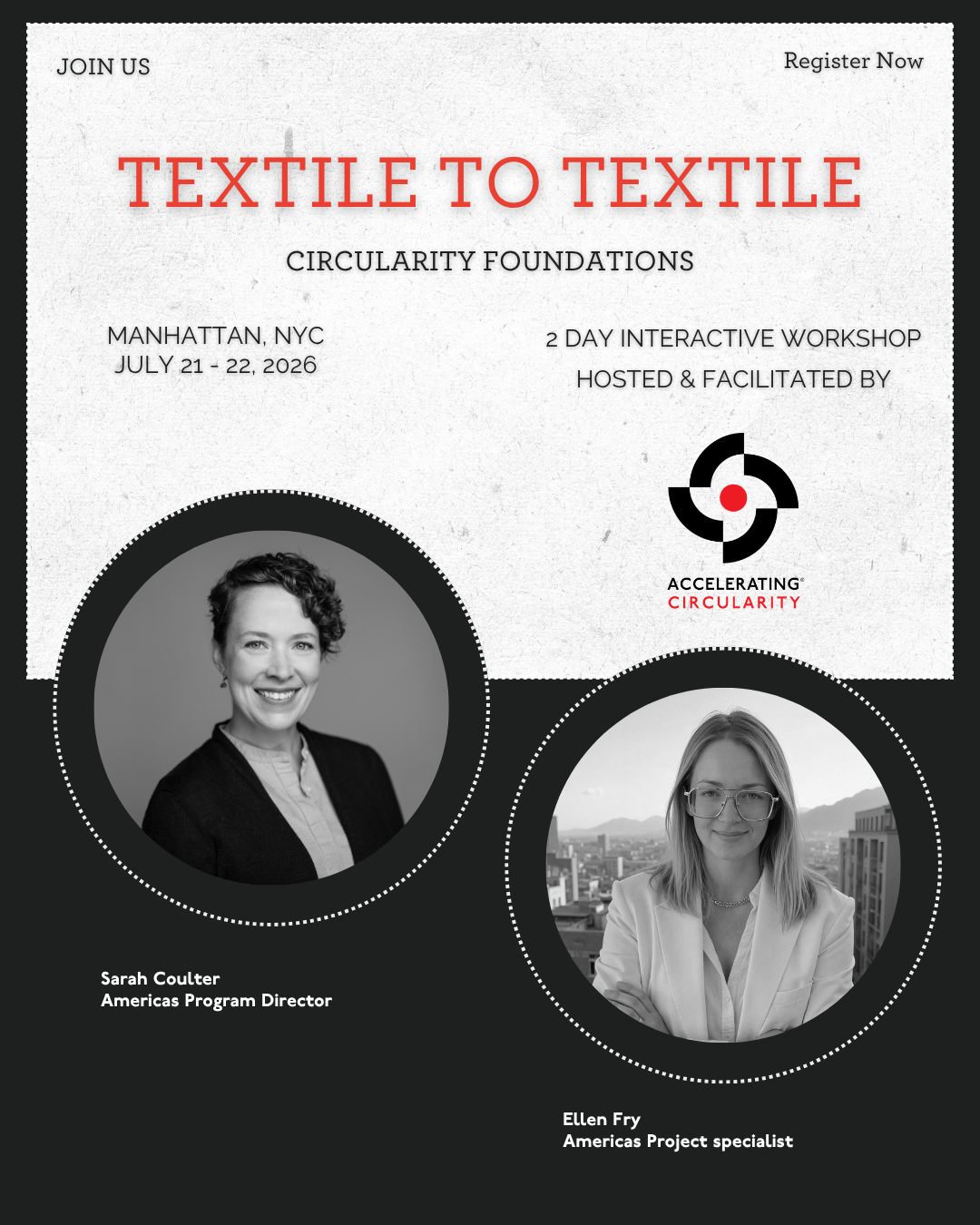 Textile-to-Textile Circularity Foundations | July 21–22, 2026 | New York City