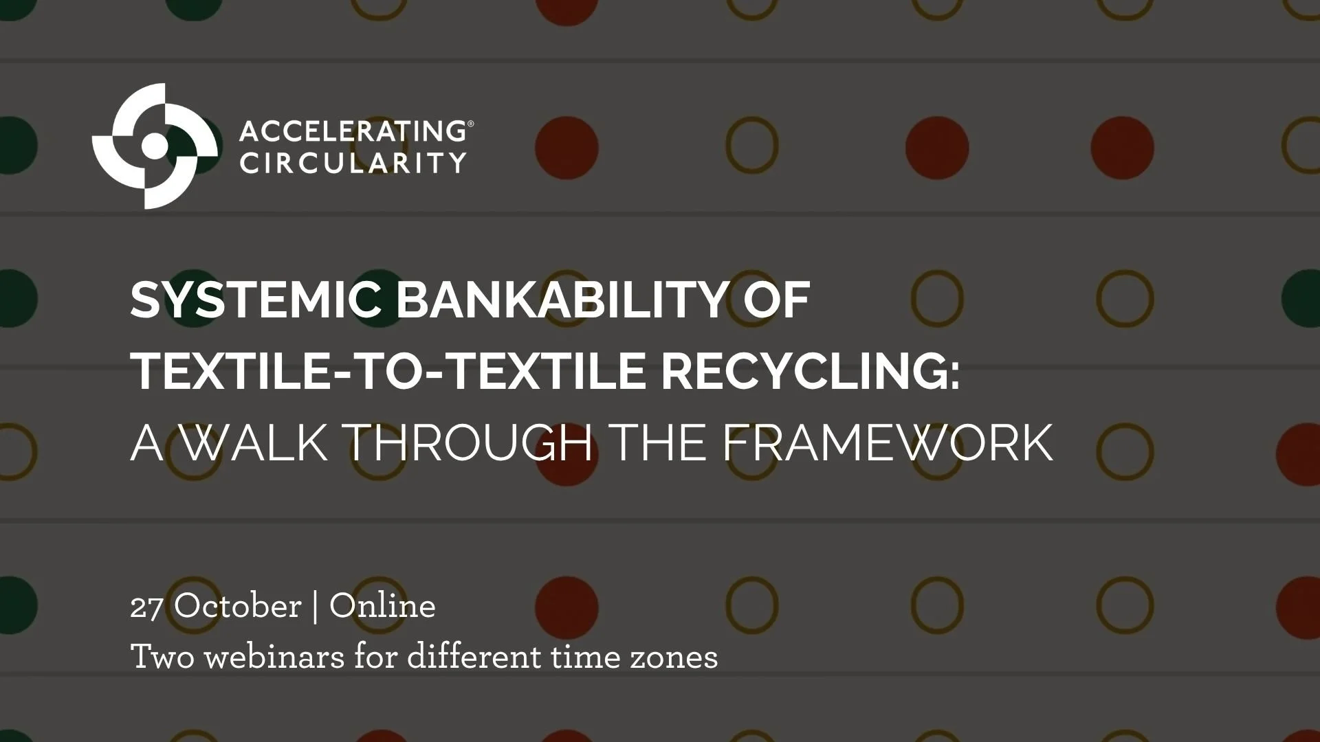 Webinars: A walk through the Systemic Bankability framework