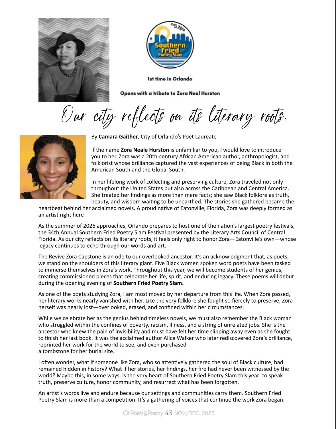 Camara Gaither, Orlando Poet Laureate