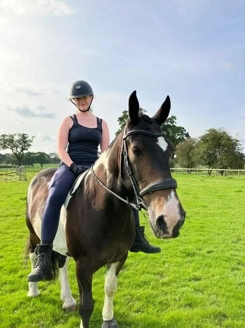a former client with her horse