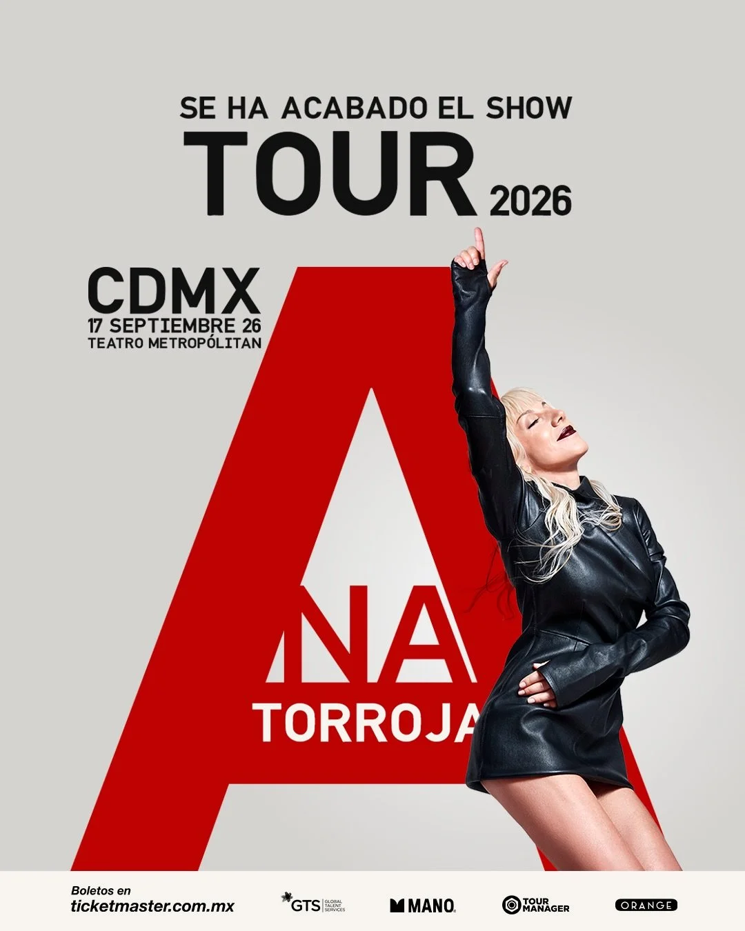 &iexcl;CIUDAD DE M&Eacute;XICO la espera termin&oacute;! ✨💛💫 No puedo estar m&aacute;s emocionada.  Ya tenemos cita con mi nuevo #TourSeHaAcabadoElShow Os veo el 17 de septiembre en el Teatro Metropolitan. 
Venta de entradas ma&ntilde;ana, 26 de ma