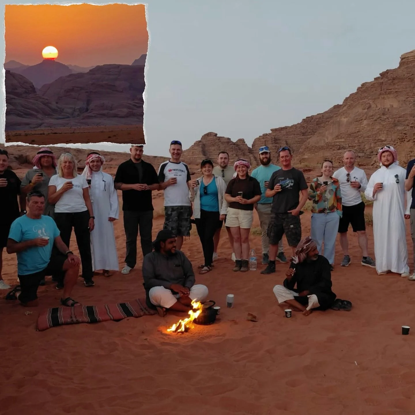 Post one of many from a once-in-a-lifetime adventure 🏜️✨

Starting in Wadi Rum &mdash; endless sand, jeep rides, beautiful stargazing and pure magic. Otherworldly. And TEA!

#JordanAdventure #WadiRum #FollowingTheSun #DesertDreams #RaidersOfTheLostV