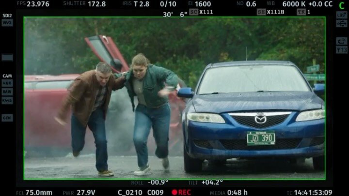 Now that it&rsquo;s finally out in the world, I can post about one of my favourite days on set on Wednesday S2 &mdash; the car explosion. 💜🖤

What an incredible journey it was last year, watching this stunt grow from paper, to toy cars in meetings,