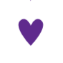 Purple heart symbol