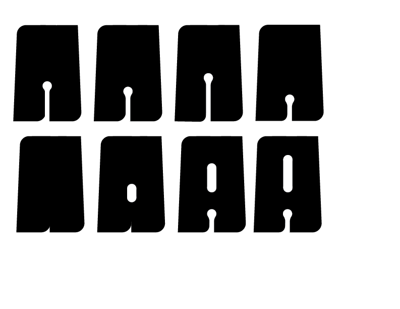 Type trial of letter A.