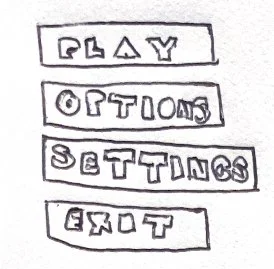Menu buttons sketches.