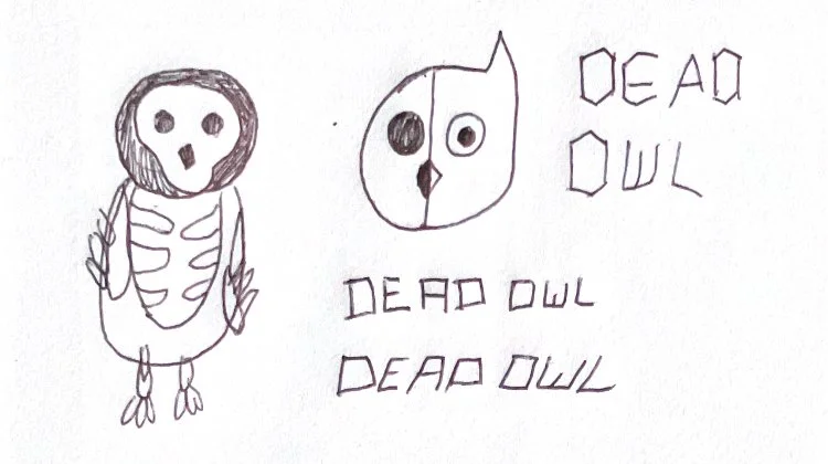 Dead Owl logo first sketches.