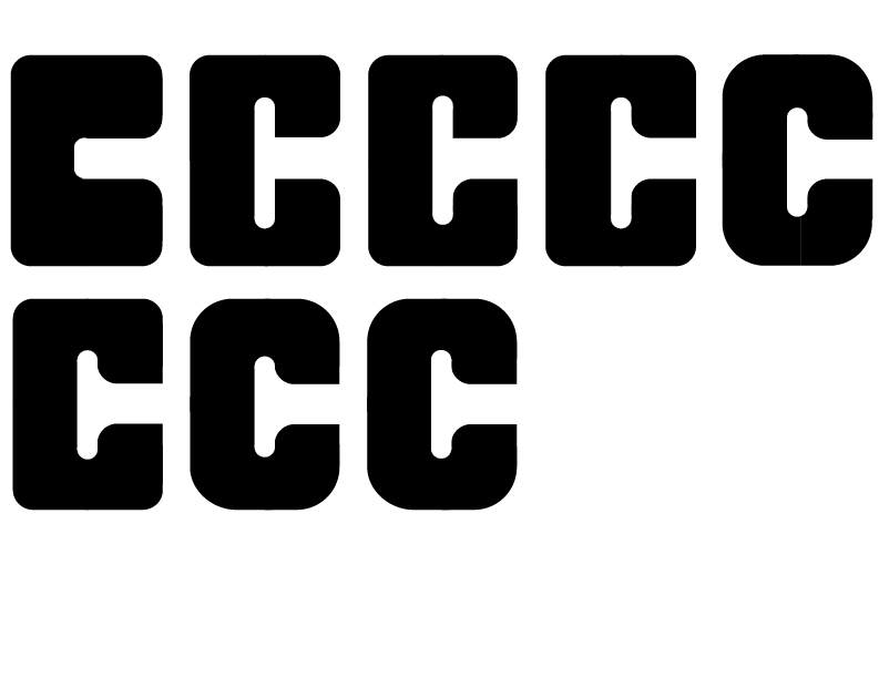 Type trial of letter C.