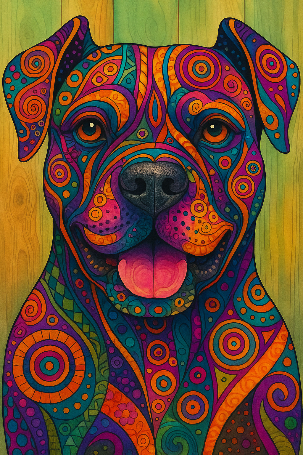 Blank Premium Folded Cards - Colourful Dog Breed Designs