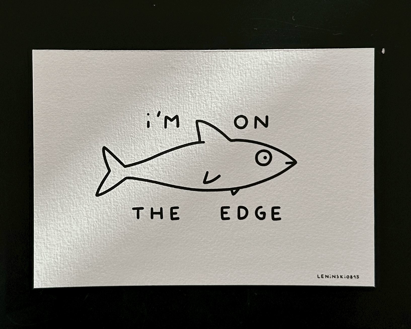 postcard  "i´m on the edge"