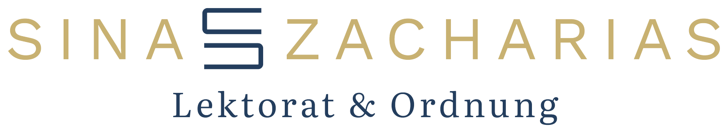 Sina Zacharias - Lektorat &amp; Ordnung
