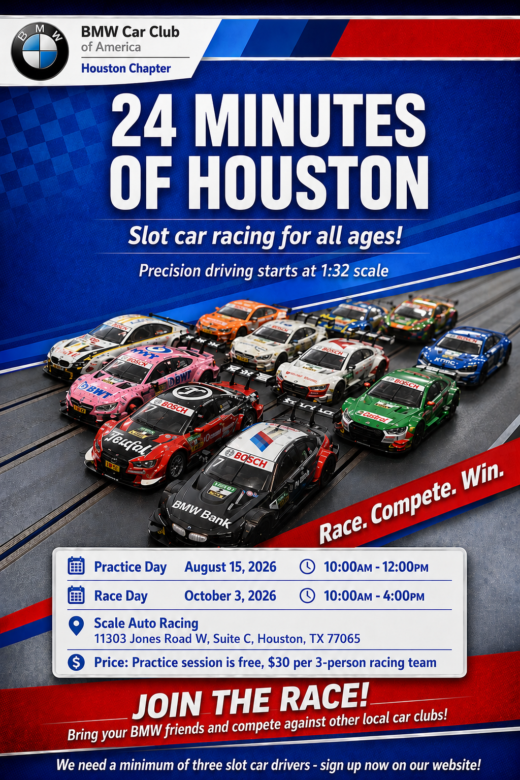24 Minutes of Houston slot car racing competition