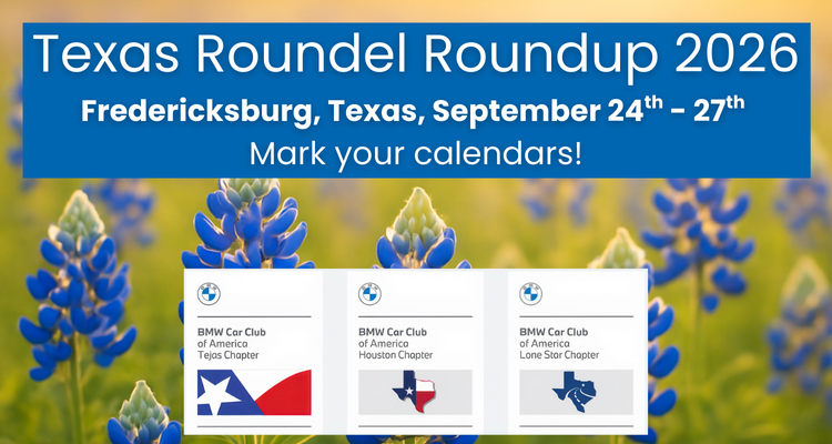 Texas Roundel Roundup – 2026 — BMW Car Club of America-Houston Chapter