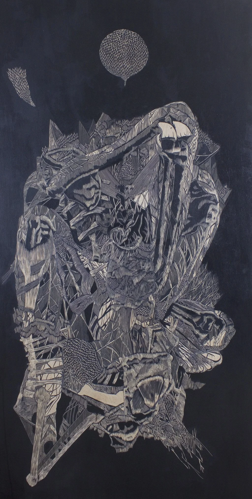 The Last Time, We & Us - Part II (2018)
Wood engraving on birch plywood
4ft x 2ft